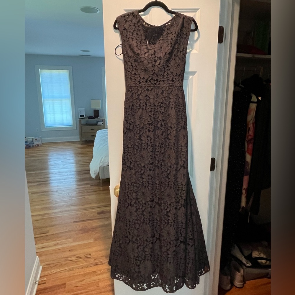 Vera Wang Black Lace Maxi Dress